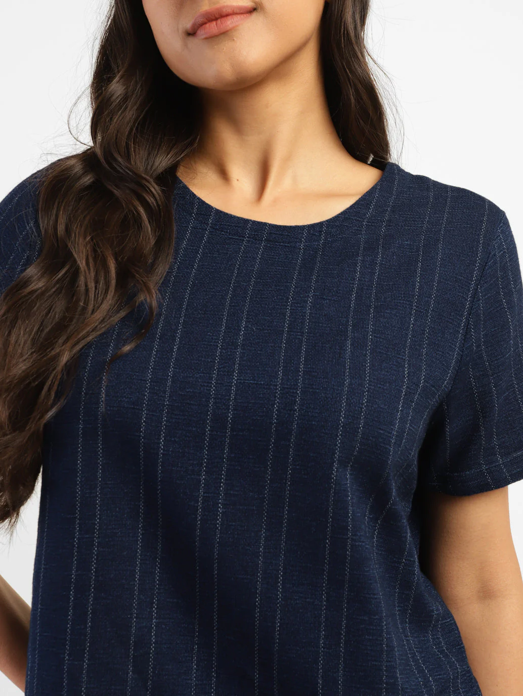 Women's Striped Round Neck T-Shirt - Image 5