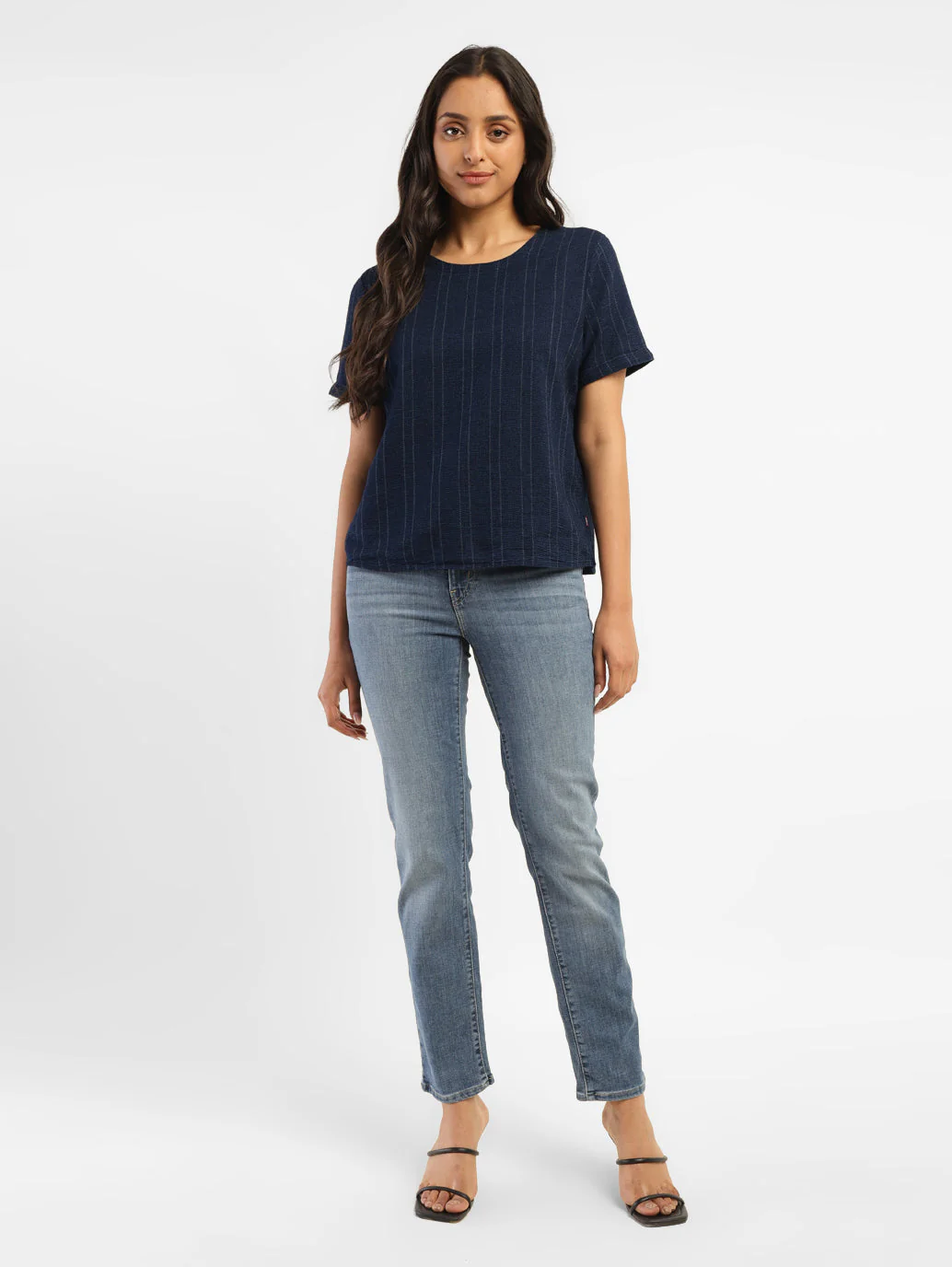 Women's Striped Round Neck T-Shirt - Image 6