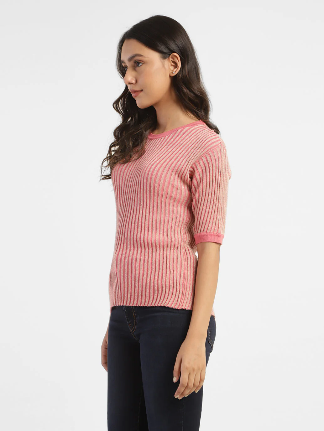Women's Striped Round Neck Top - Image 4