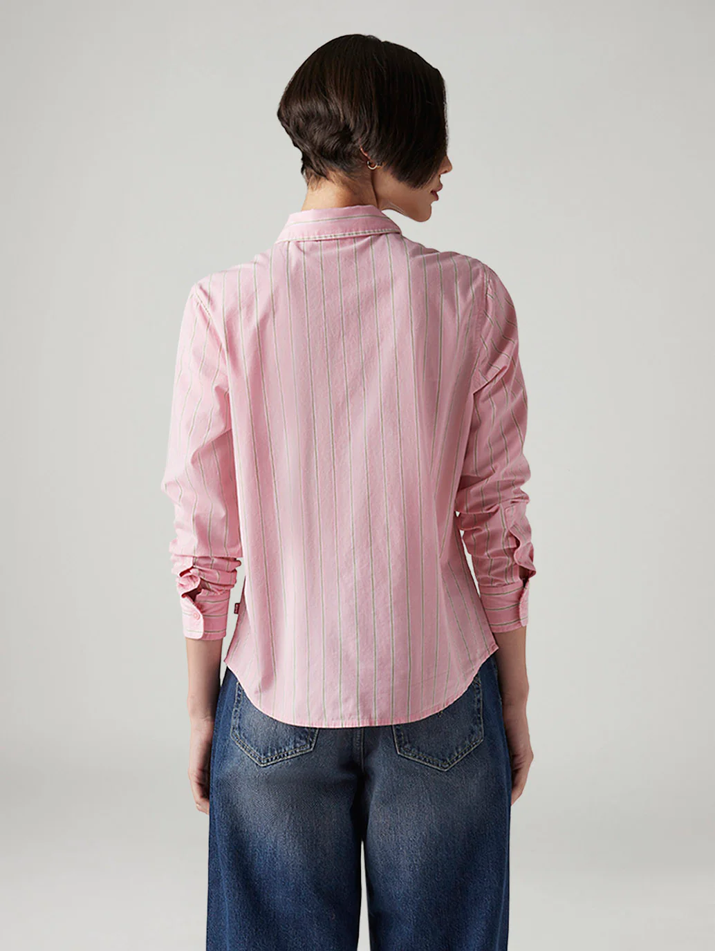 Women's Striped Slim Fit Poplin Shirt - Image 3