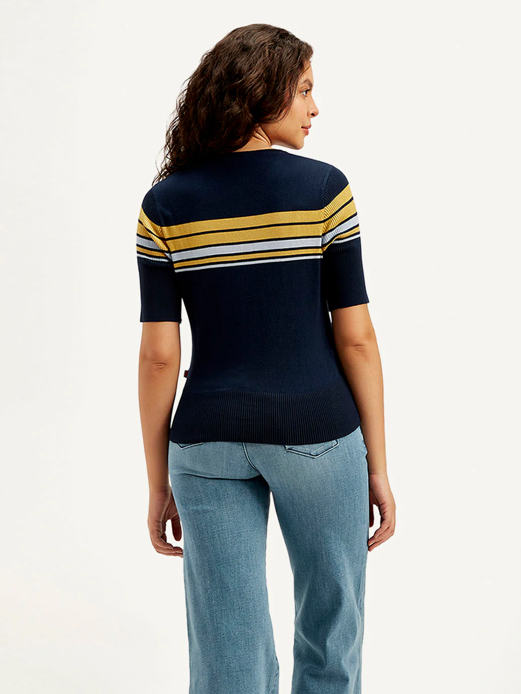 Women's Striped Regular Fit T-shirt - Image 3