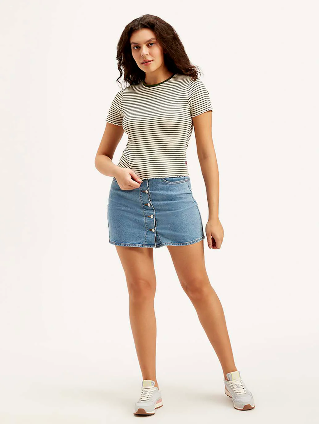 Women's Striped Slim Fit T-shirt - Image 2