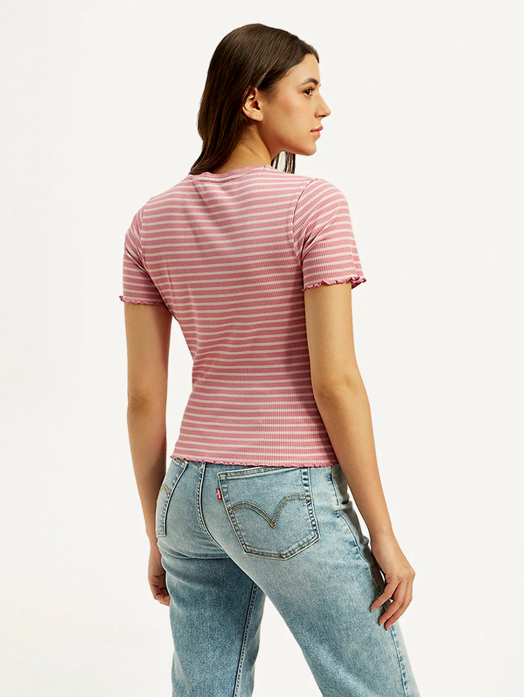 Women's Striped Slim-fit T-shirt - Image 4