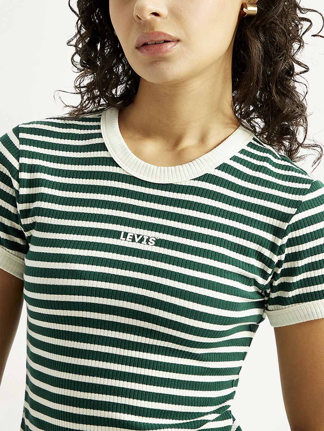 Women's Striped Slim Fit T-shirt - Image 3