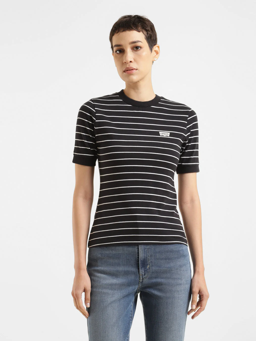 Women's Striped Regular Fit T-shirt