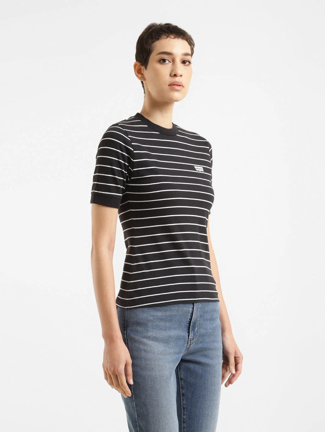 Women's Striped Regular Fit T-shirt - Image 4
