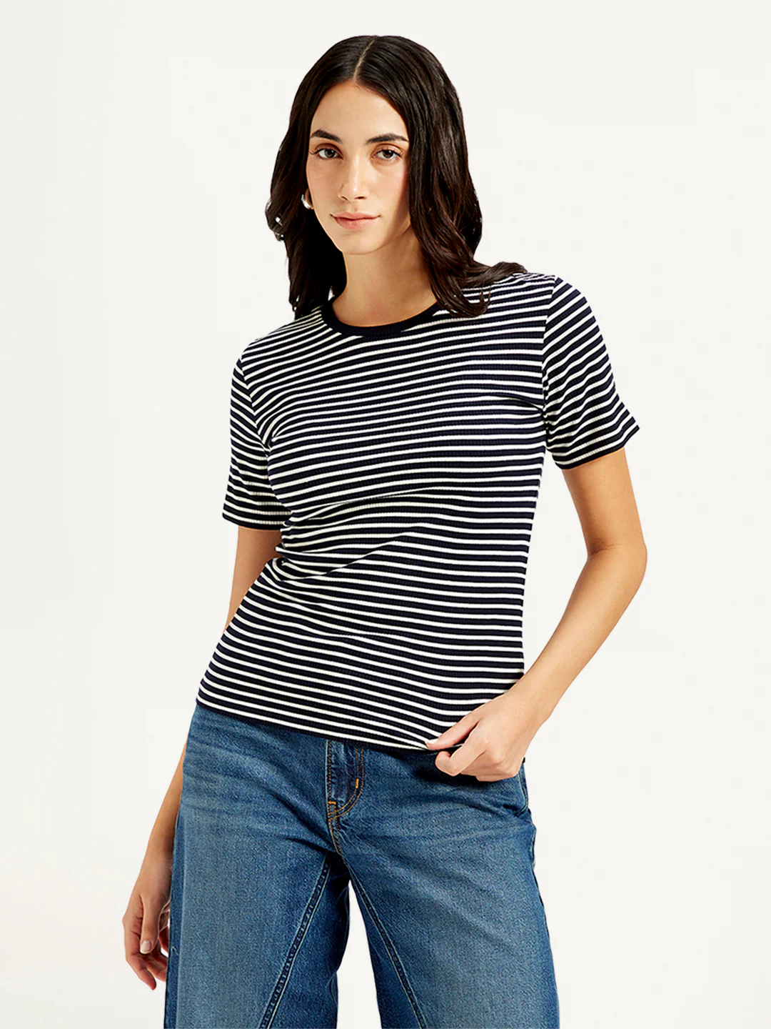 Women's Striped Slim Fit T-Shirt - Image 2
