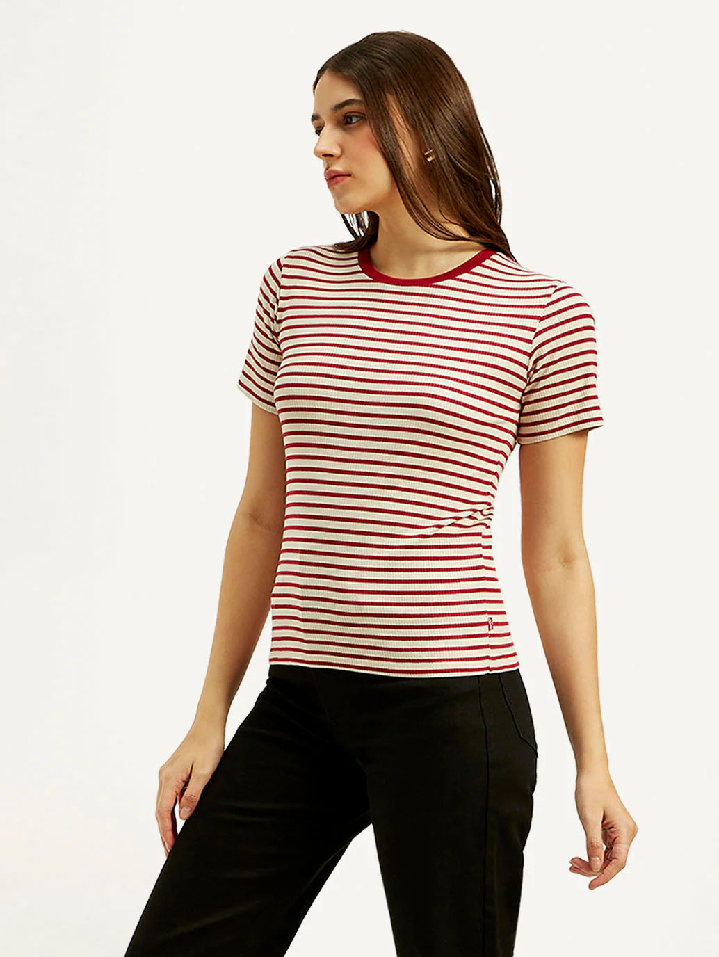 Women's Striped Slim Fit T-shirt - Image 5