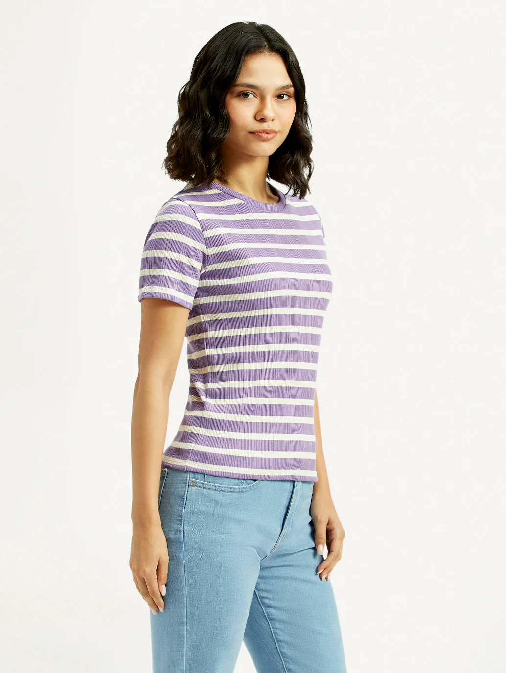 Women's Striped Slim Fit T-shirt - Image 3