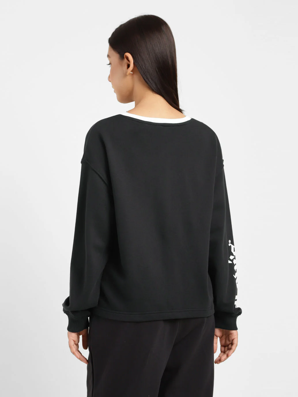 Women's Brand Logo Round Neck Sweatshirt - Image 5