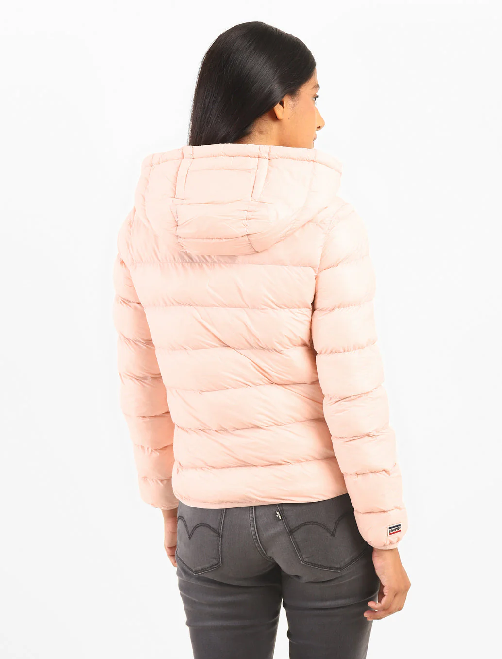 Women's Solid Hooded Quilted Jacket - Image 2
