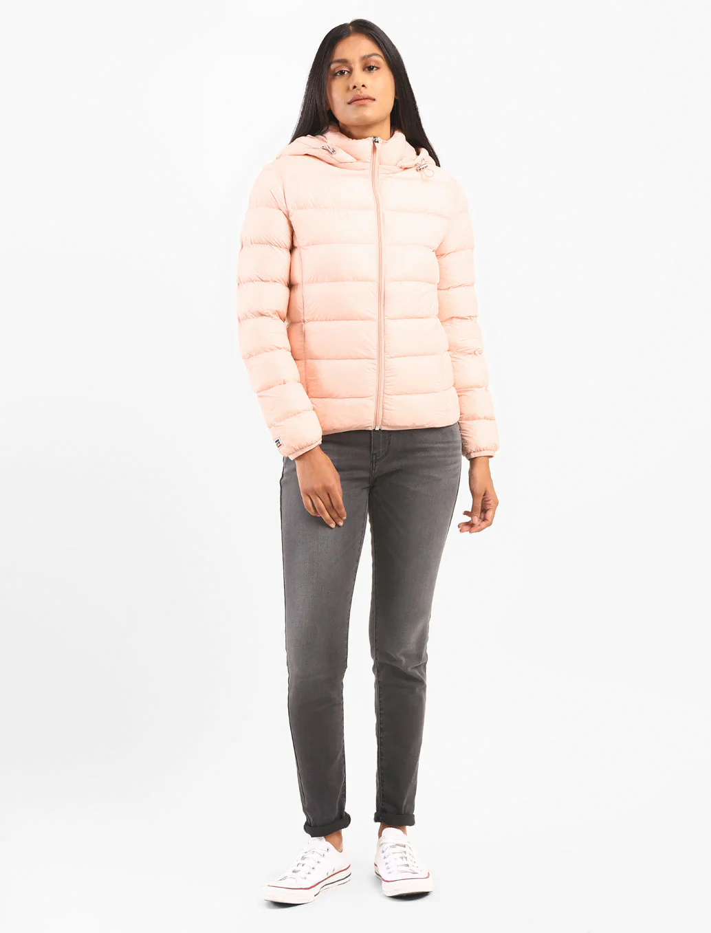 Women's Solid Hooded Quilted Jacket - Image 5