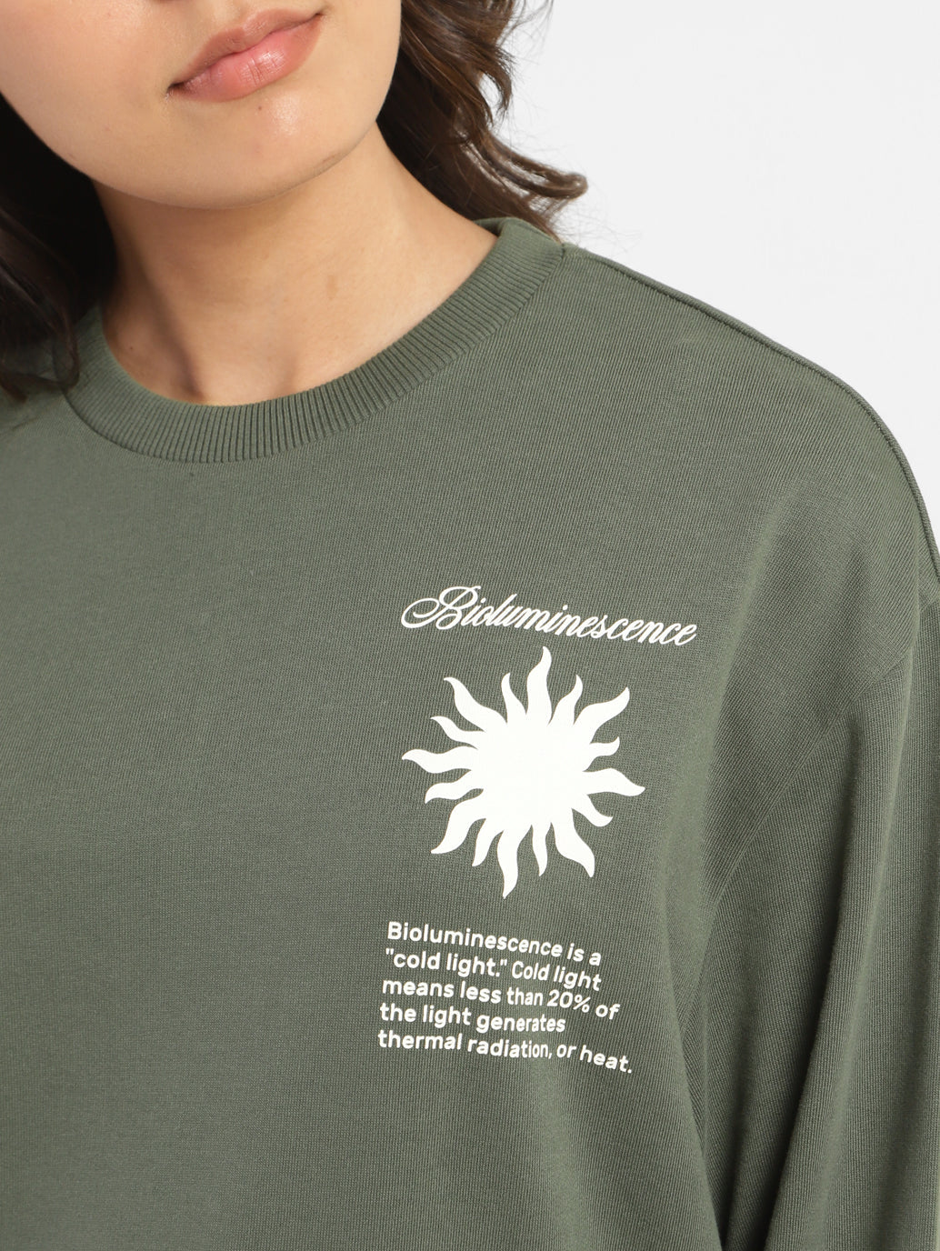 Women's Graphic Print Crew Neck Sweatshirt - Image 6