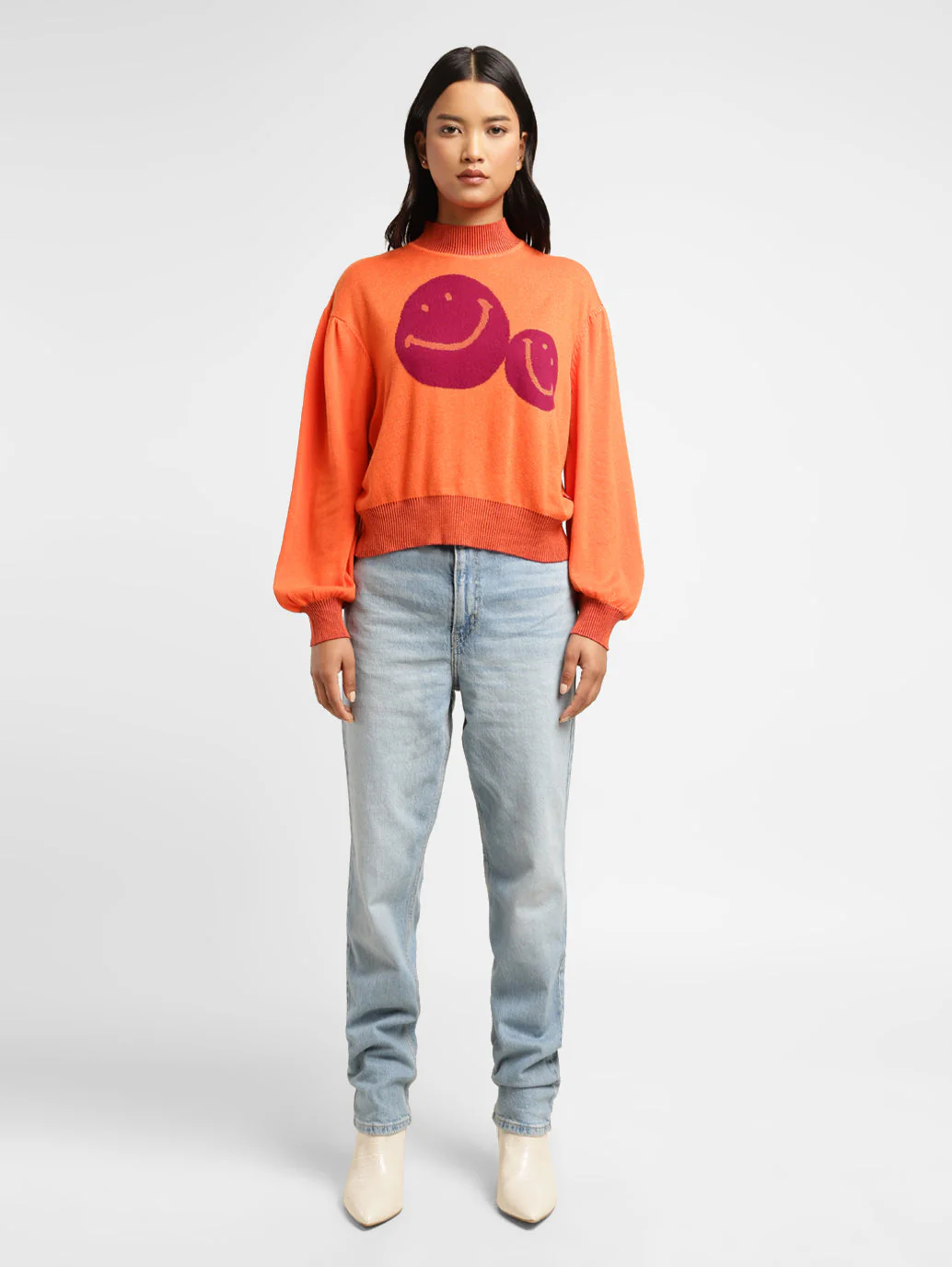 Women's Graphic Print High Neck Sweater - Image 5