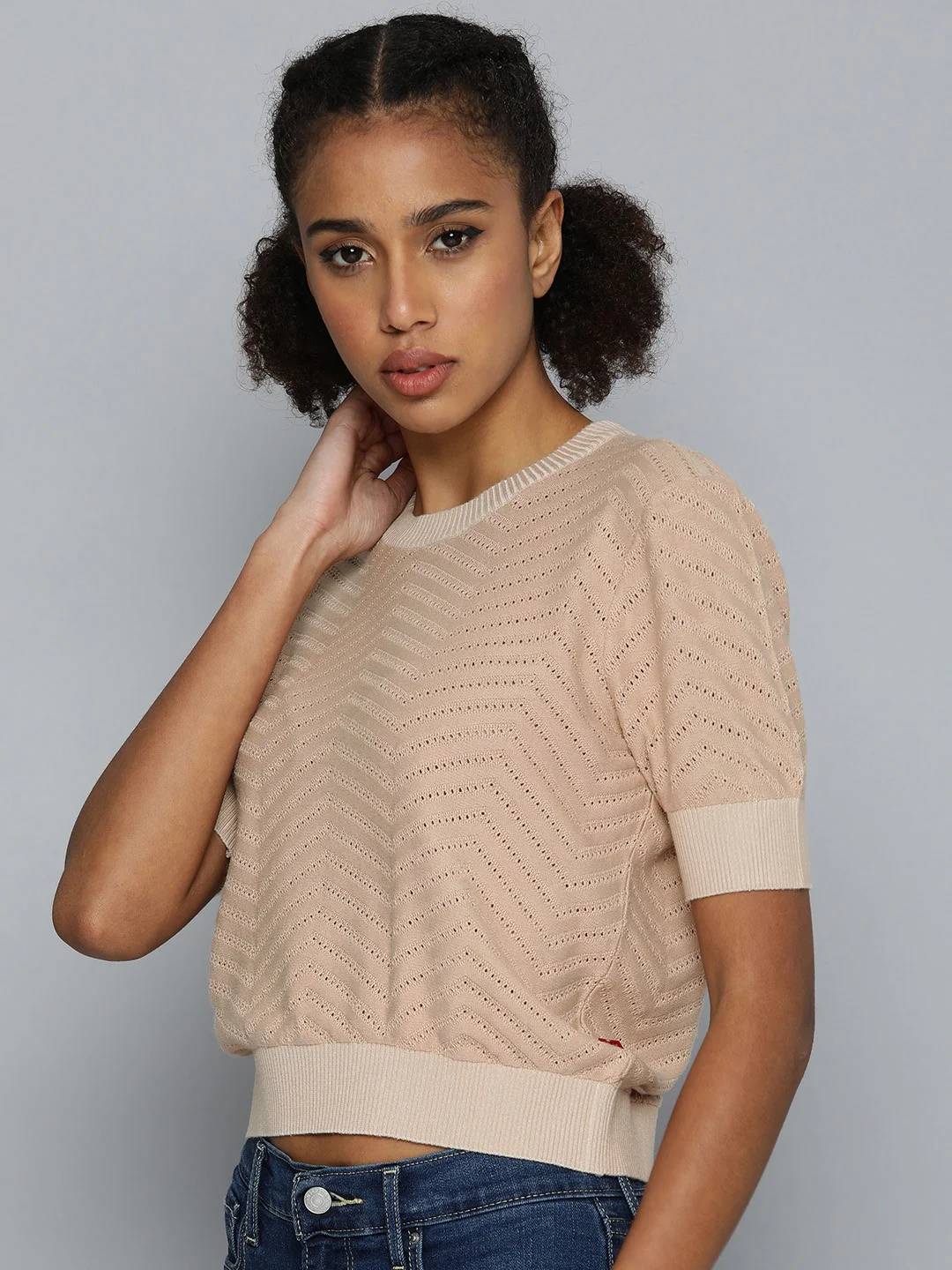 Women's Beige Sweater - Image 3