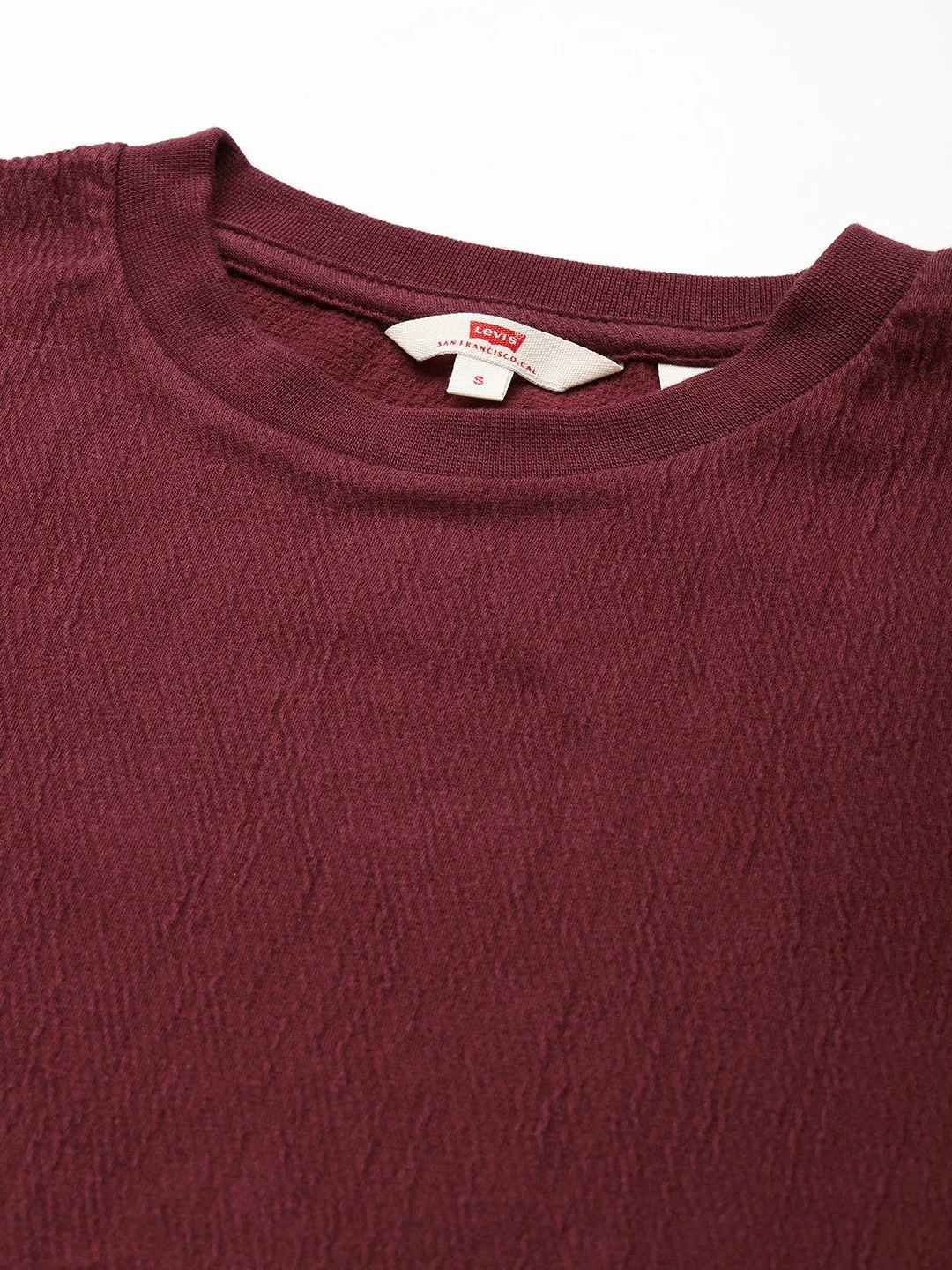 Women's Textured Maroon Round Neck Top - Image 5