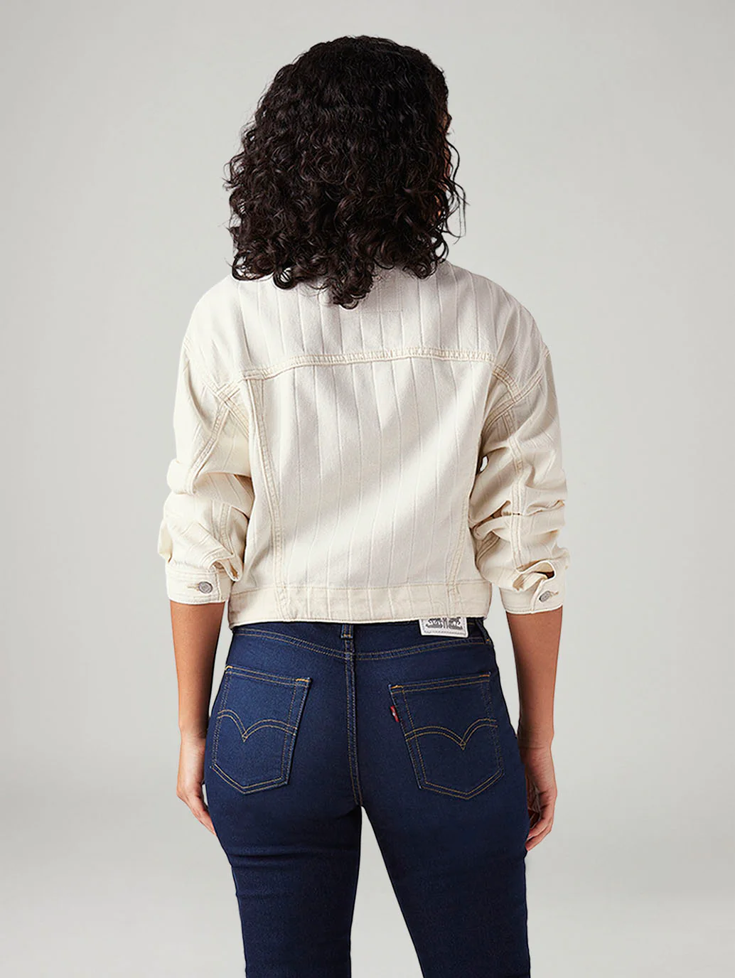 Women's Jacquard Regular Fit Trucker Jacket - Image 2