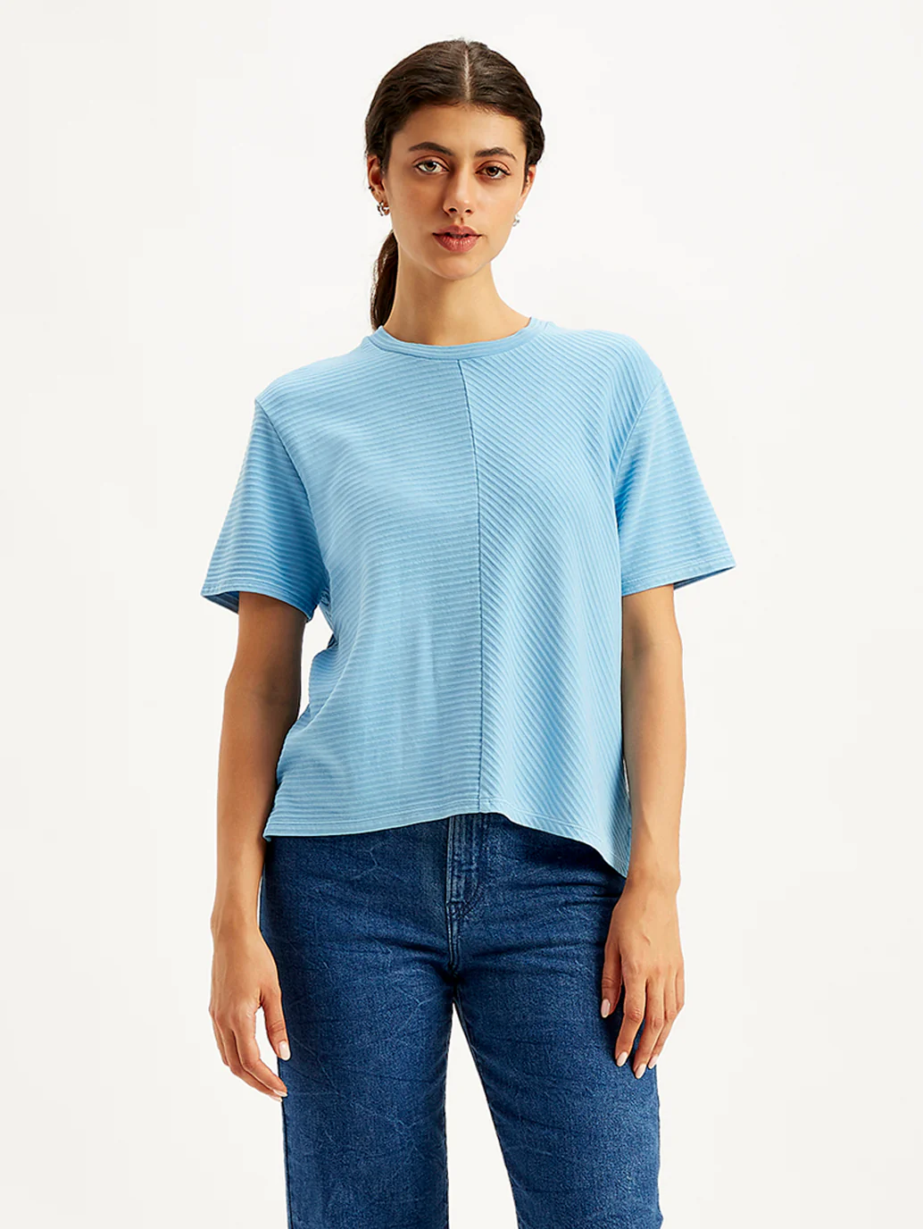 Women's Textured Relaxed Fit T-Shirt - Image 4