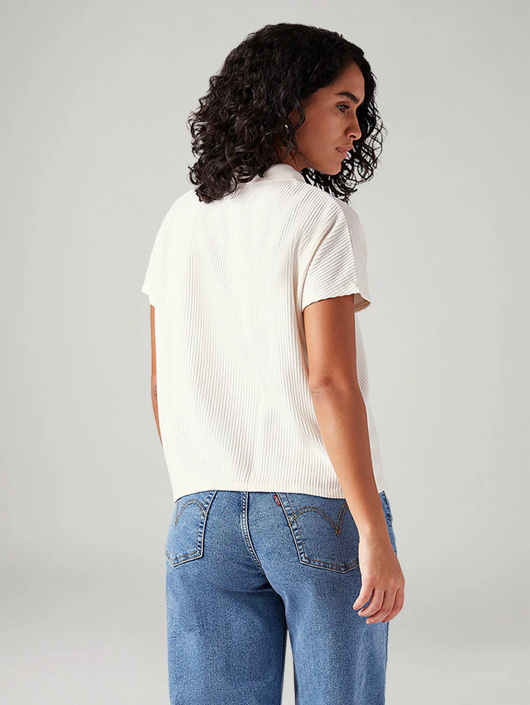 Women's Textured Relaxed Fit T-Shirt - Image 3