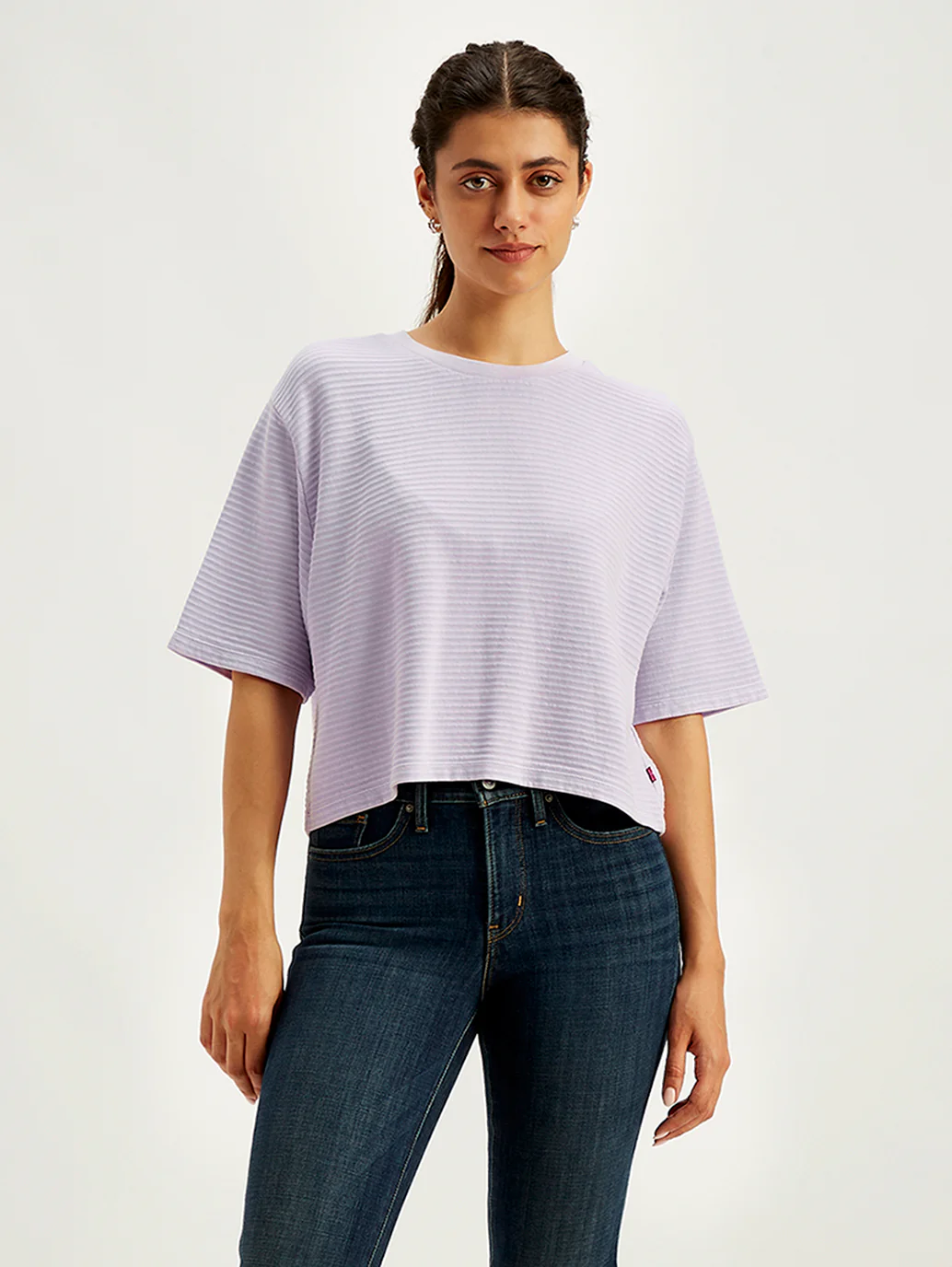 Women's Textured Relaxed Fit T-Shirt - Image 4
