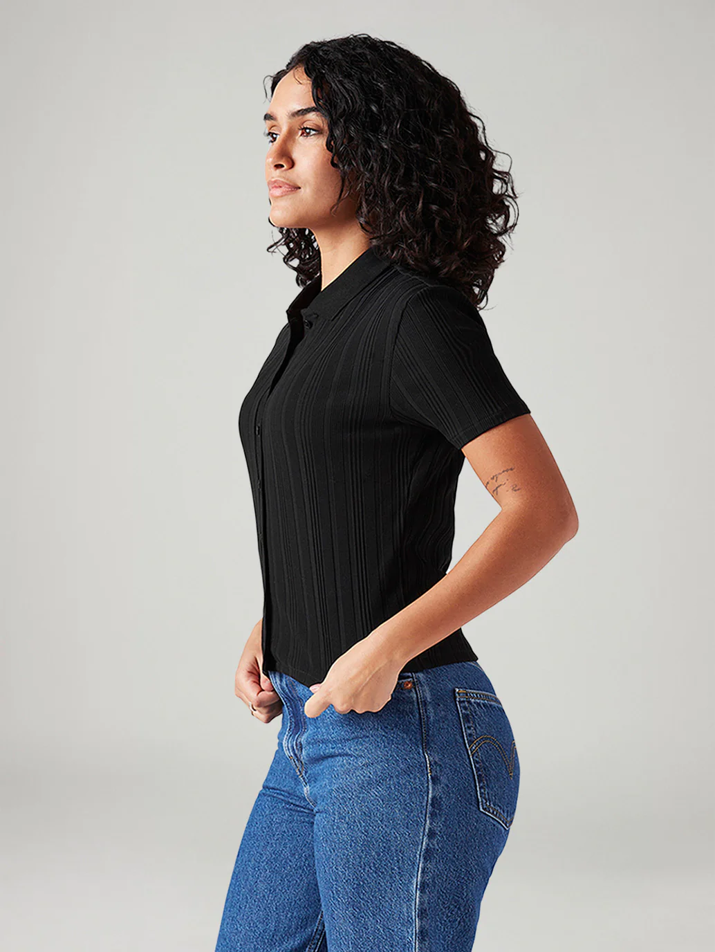 Women's Textured Slim Fit Shirt - Image 5