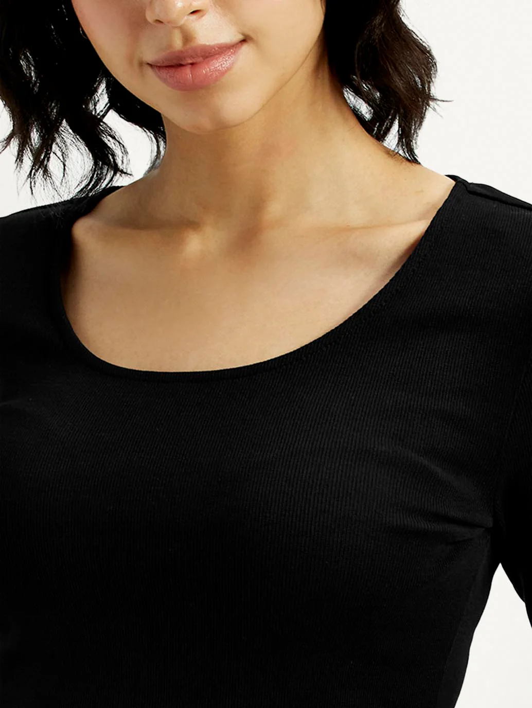 Women's Textured Slim Fit Ribbed Top - Image 4