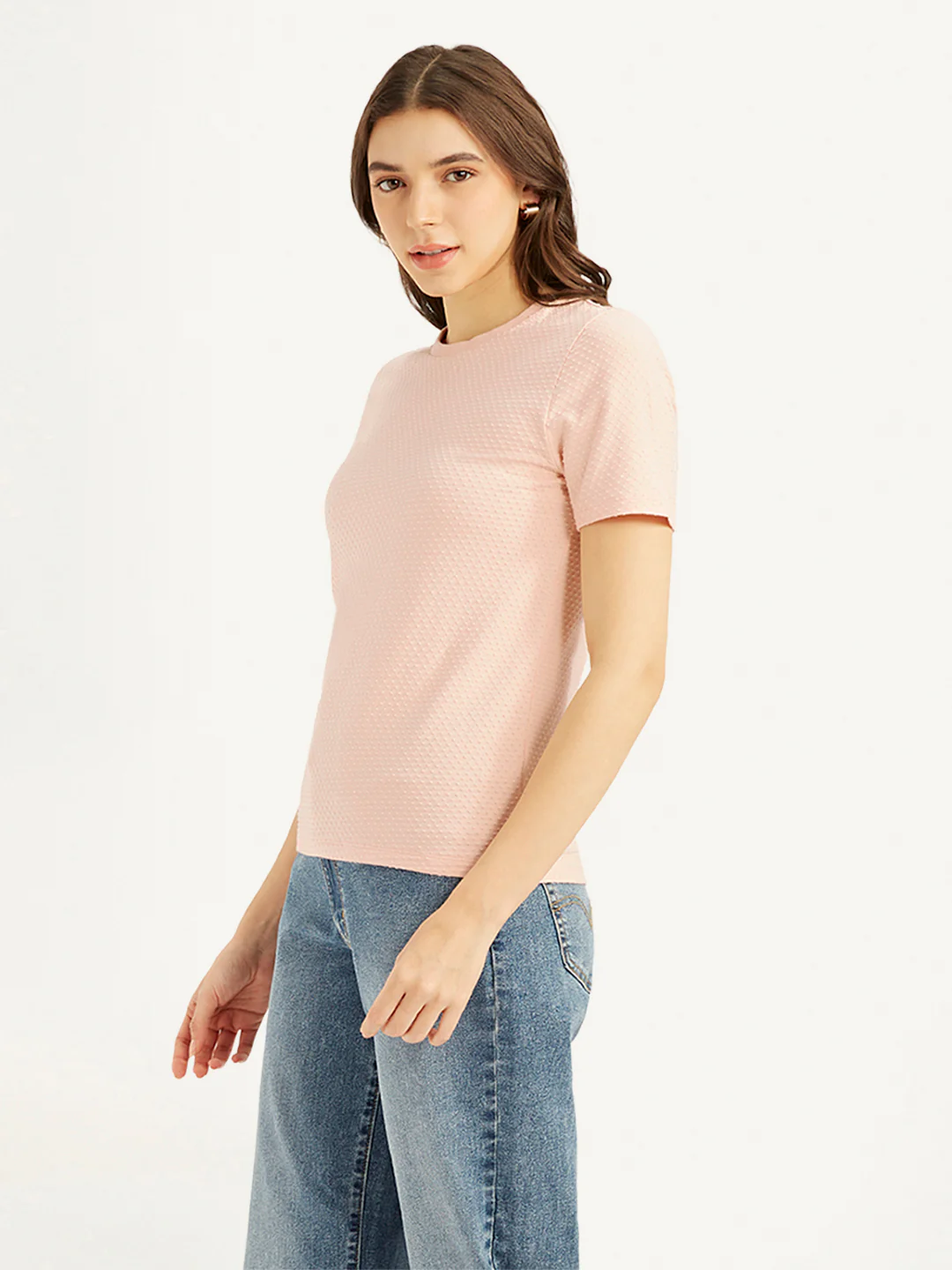 Women's Textured Slim Fit T-Shirt - Image 4