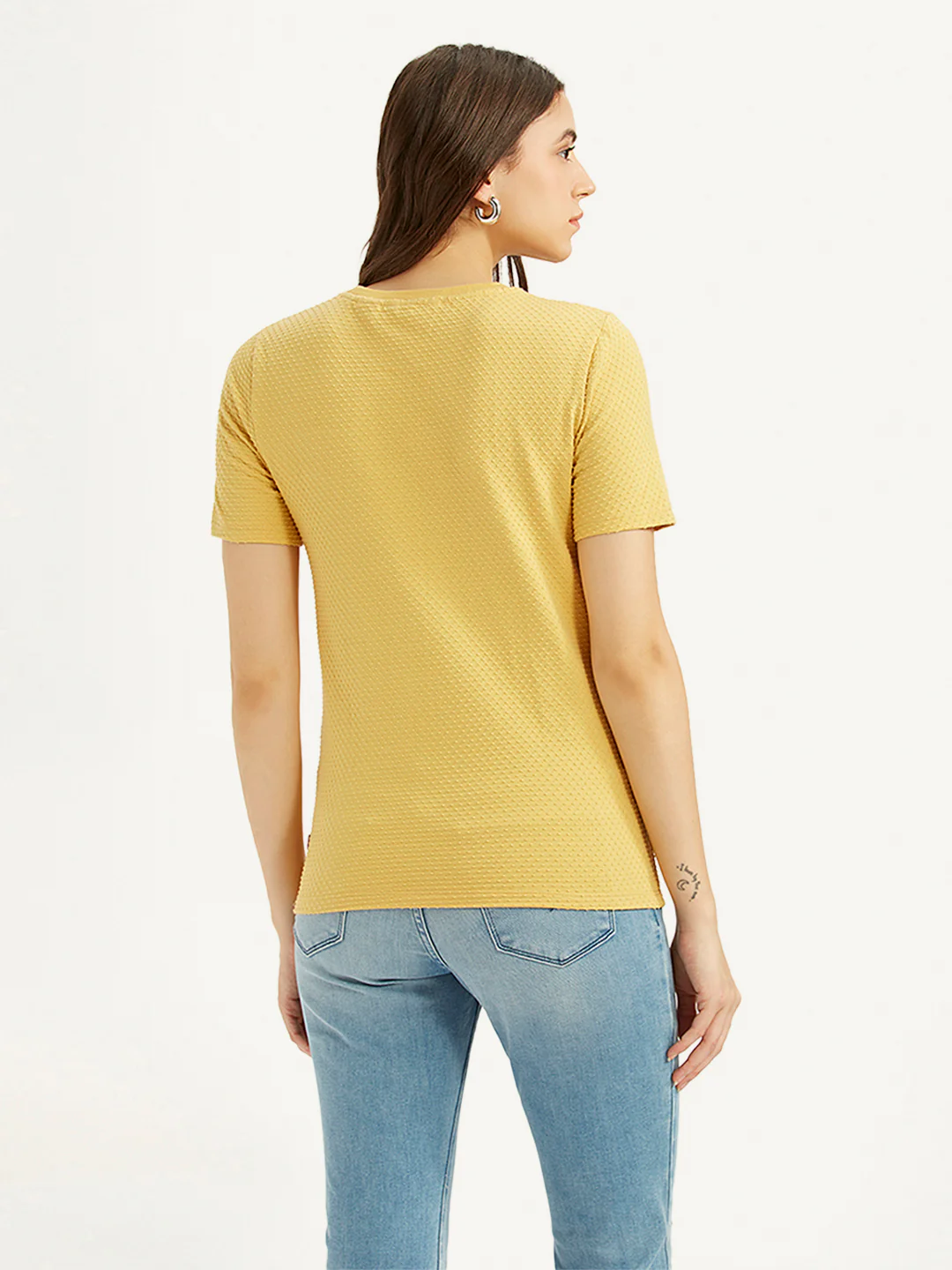 Women's Textured Slim Fit T-Shirt - Image 3