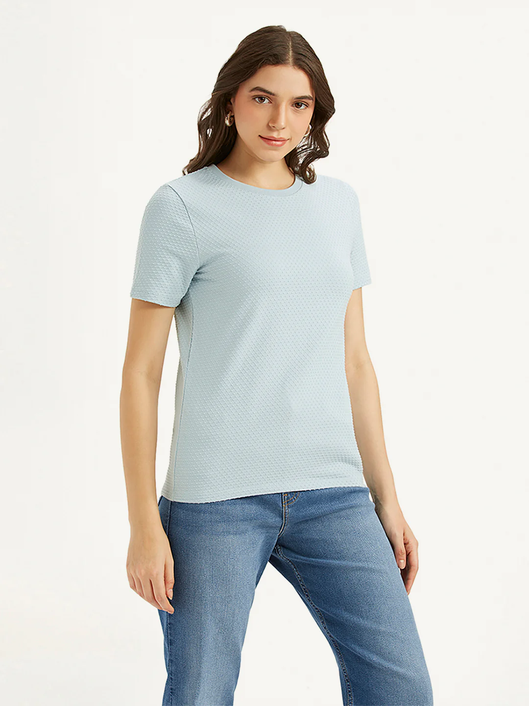 Women's Textured Slim Fit T-Shirt - Image 4