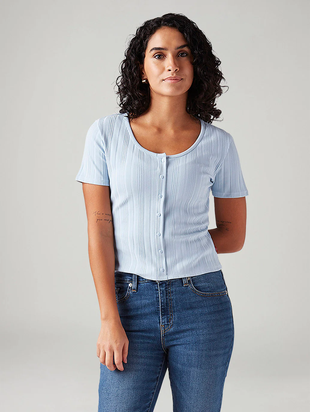 Women's Textured Slim Fit T-Shirt