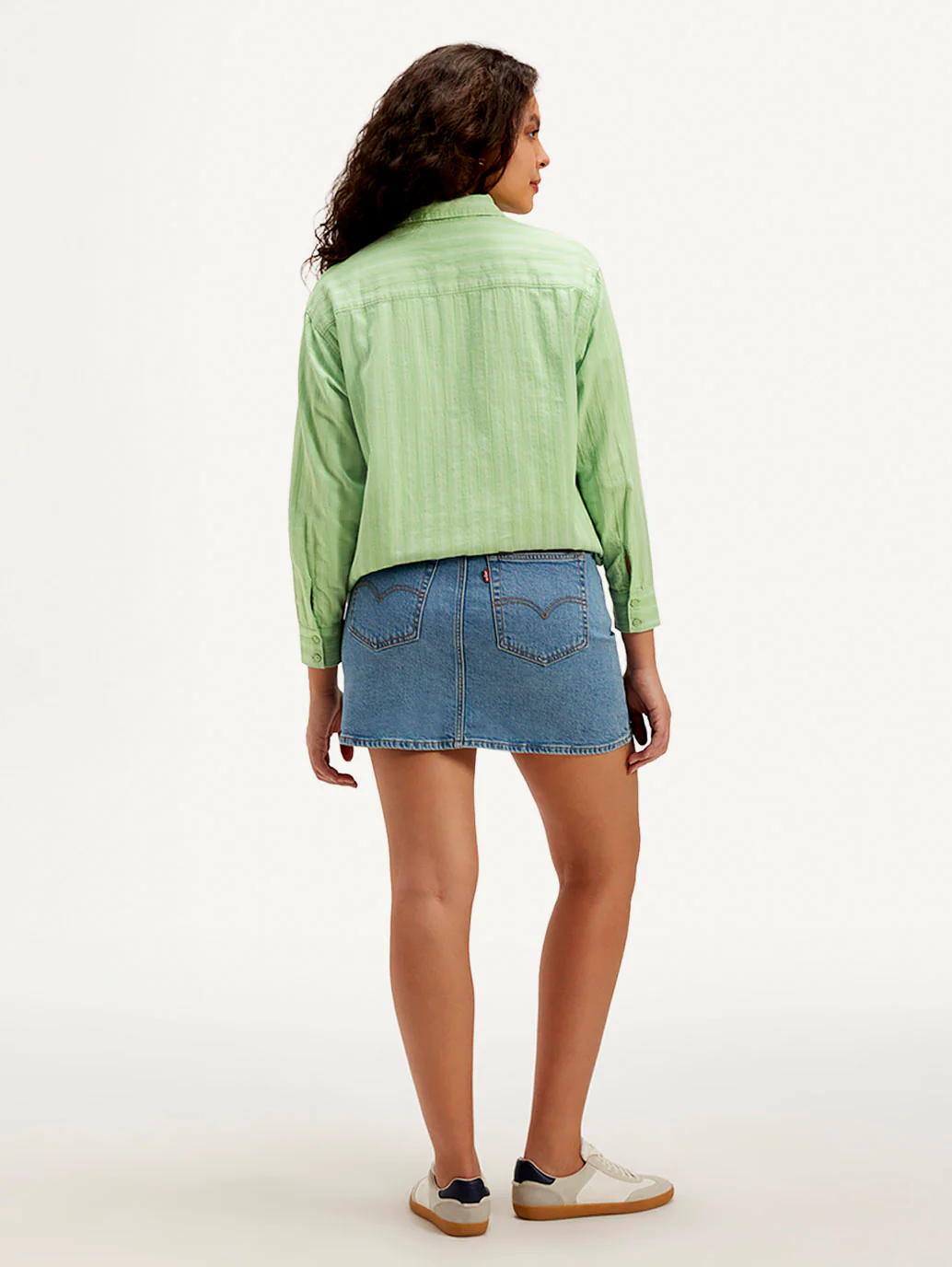 Women's Textured Spread Collar Shirt - Image 3