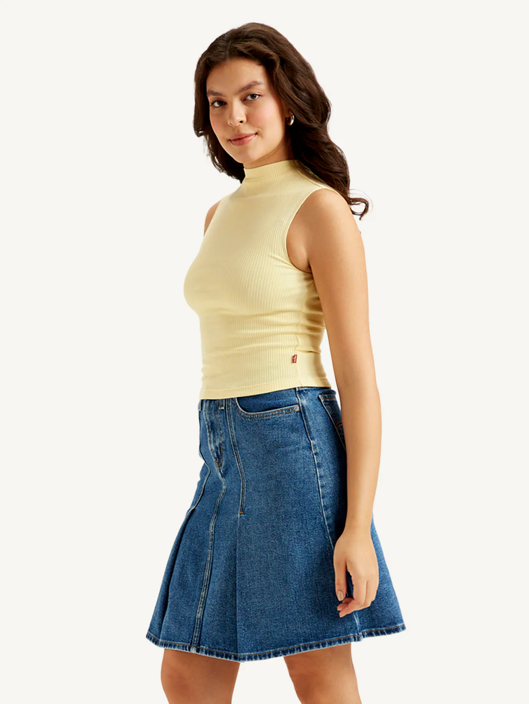Women's Textured Yellow Collar Neck Top - Image 5