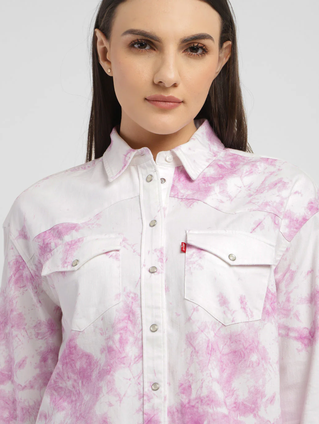 Women's Tie -Dye Spread Collar Shirt - Image 5