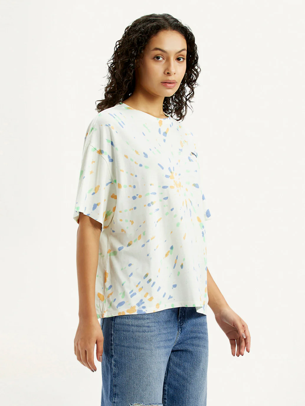 Women's Tie-Dye Multi Color Relaxed Fit T-shirt - Image 5