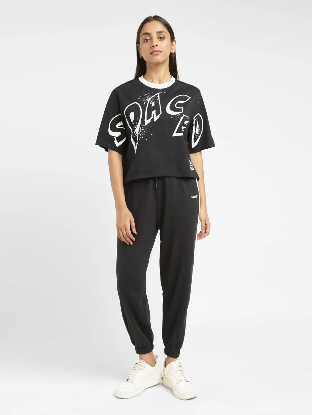 Women's Typographic Print Boxy T-Shirt - Image 8