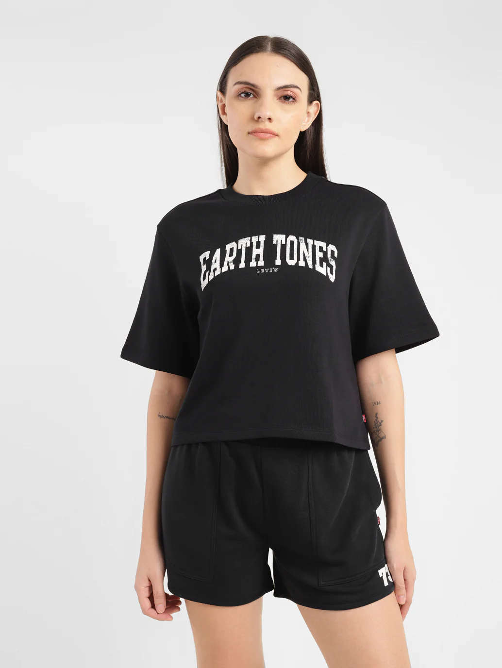 Women's Typographic Print Boxy T-Shirt - Image 2