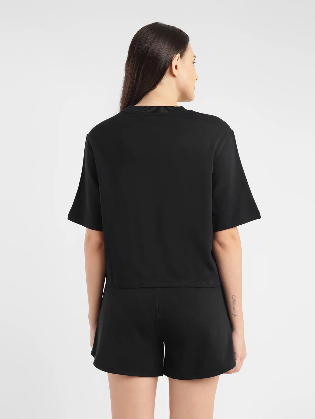 Women's Typographic Print Boxy T-Shirt - Image 3