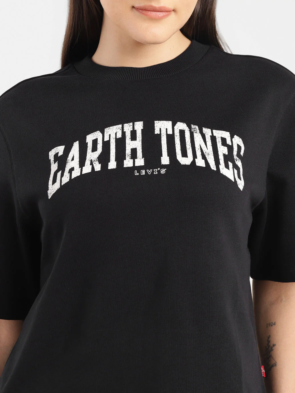 Women's Typographic Print Boxy T-Shirt - Image 5