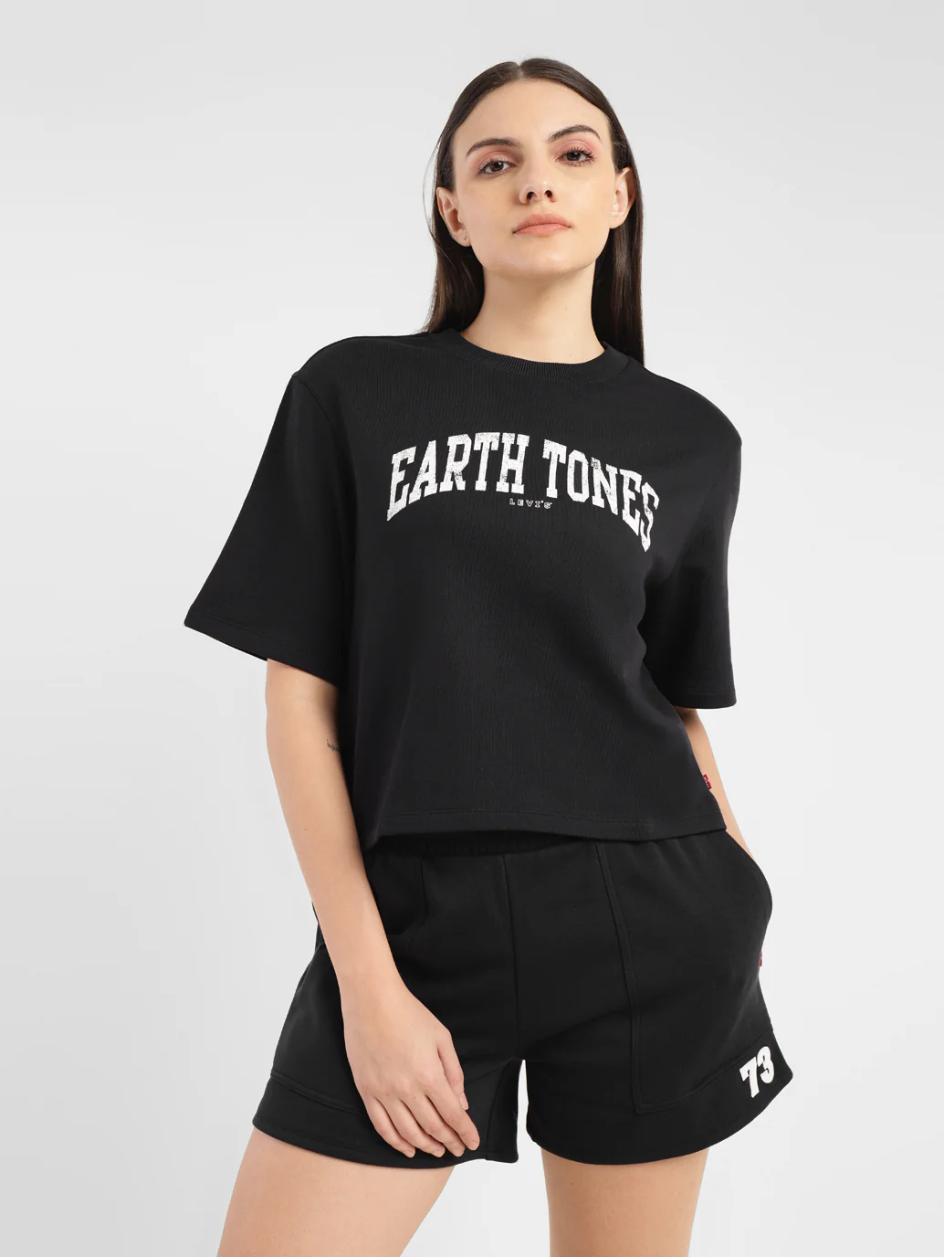 Women's Typographic Print Boxy T-Shirt - Image 7