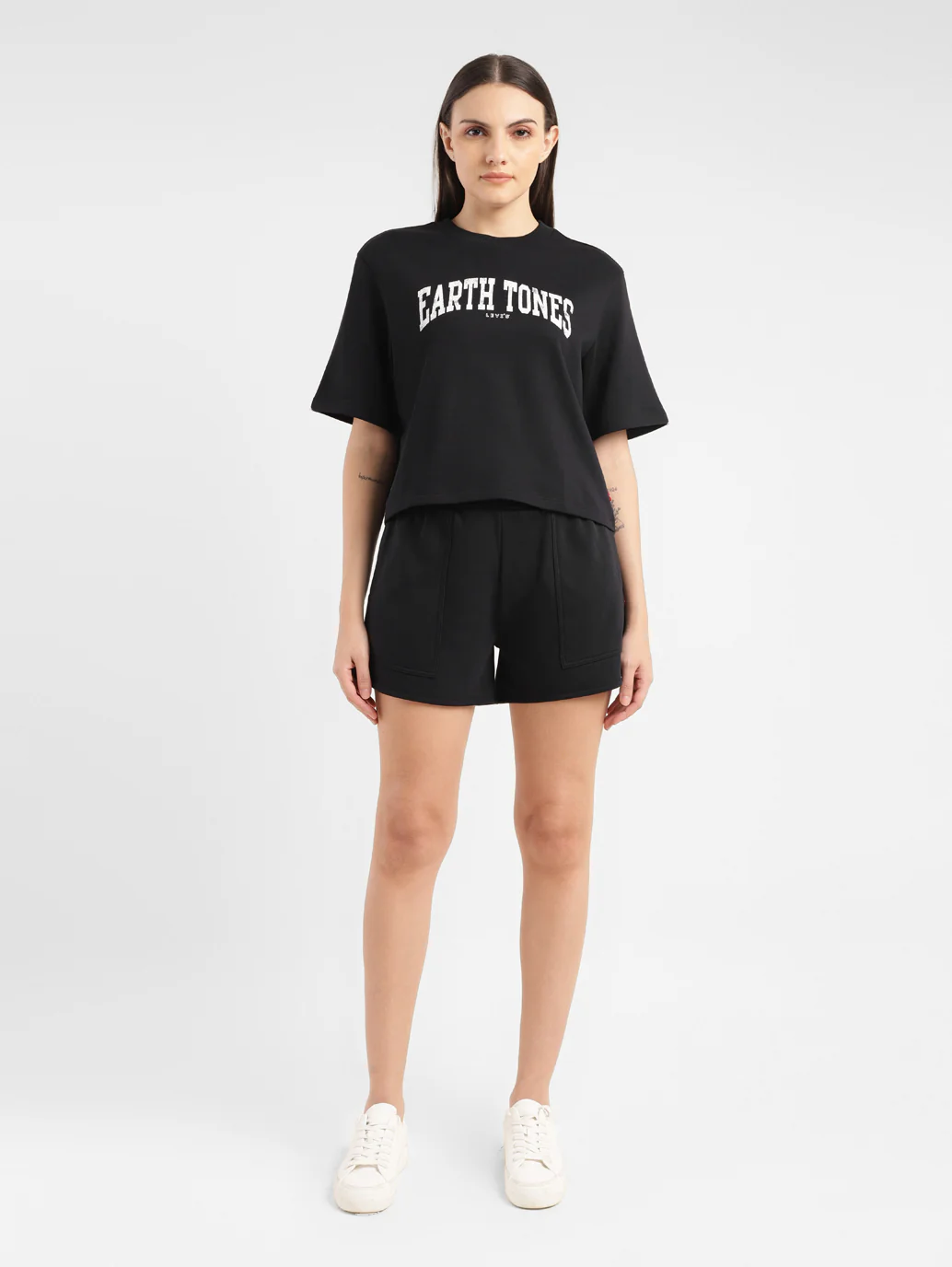 Women's Typographic Print Boxy T-Shirt - Image 8