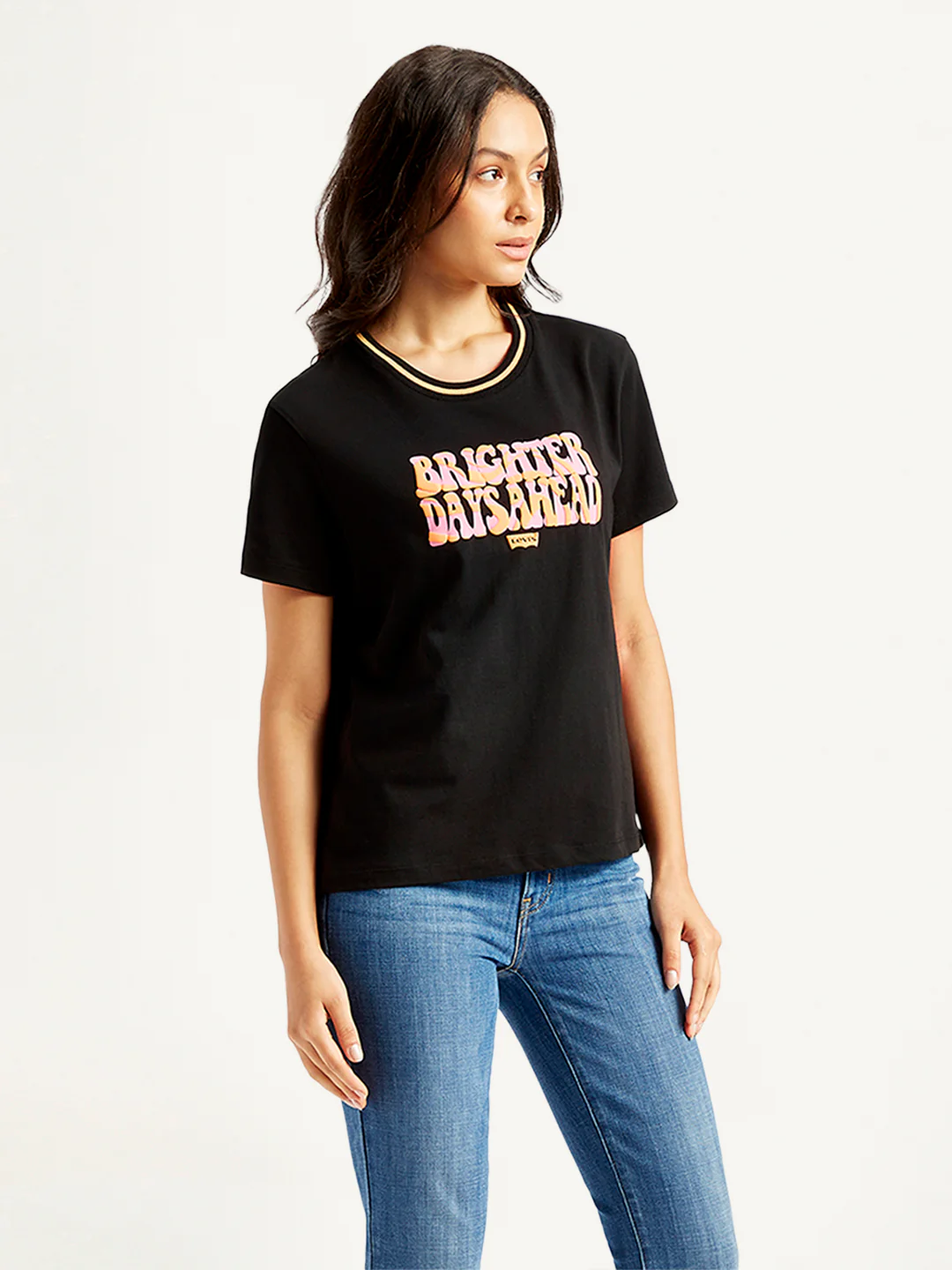 Women's Typographic Print Relaxed Fit T-shirt - Image 4