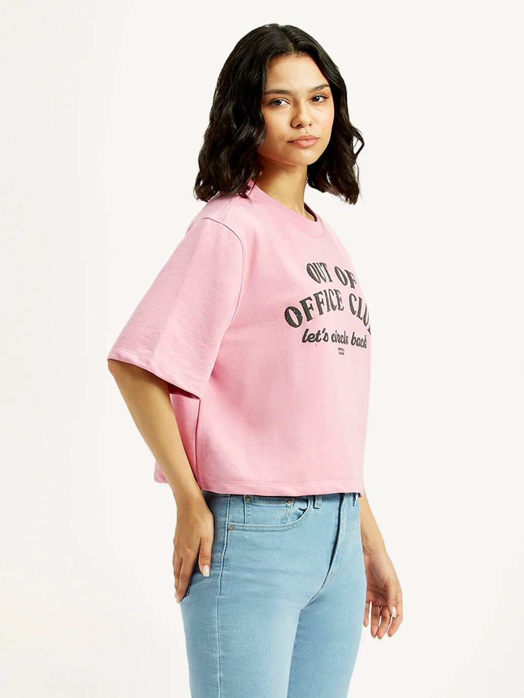Women's Typographic Print Relaxed Fit T-shirt - Image 3