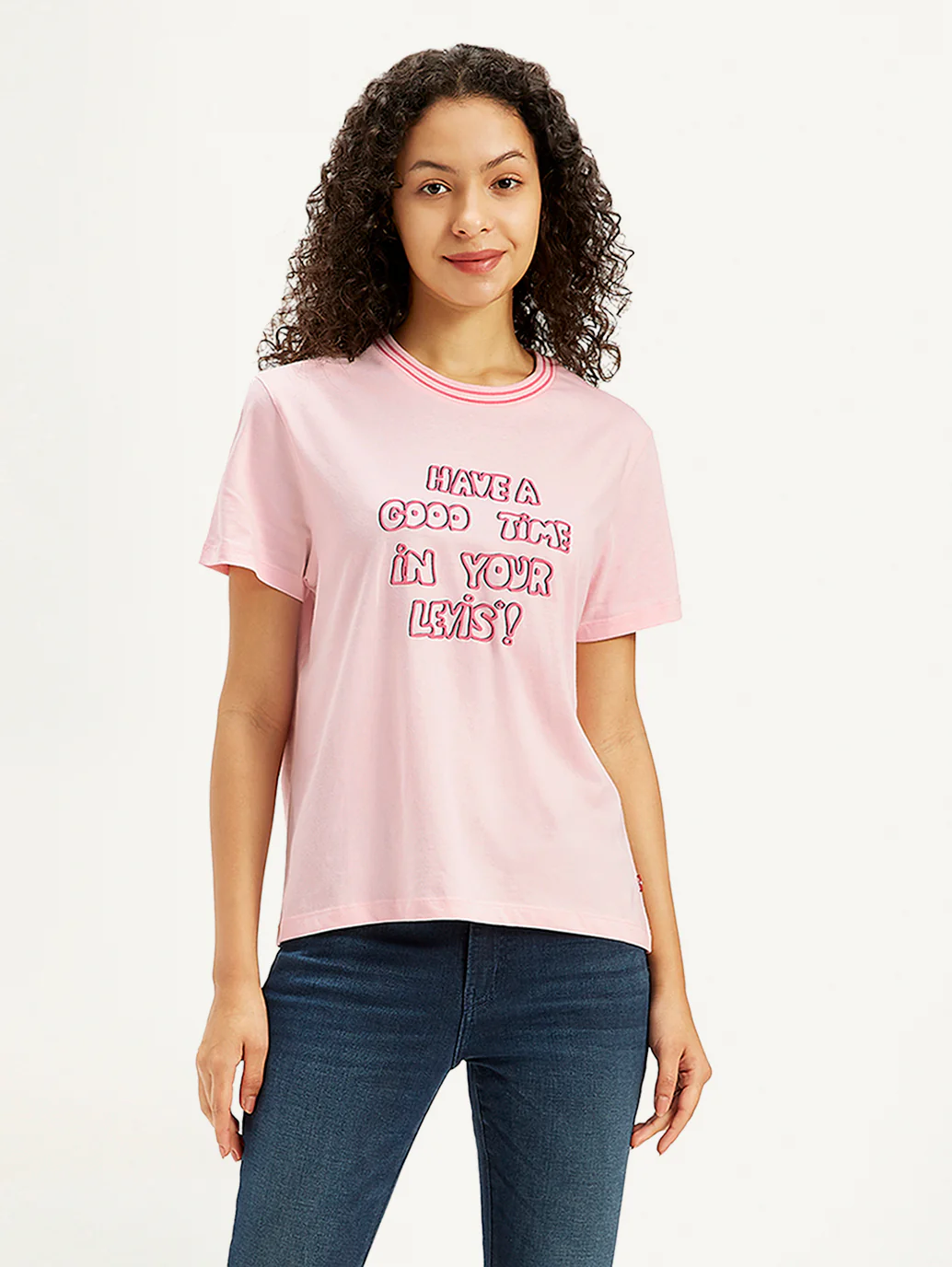 Women's Typographic Print Regular Fit T-Shirt - Image 4
