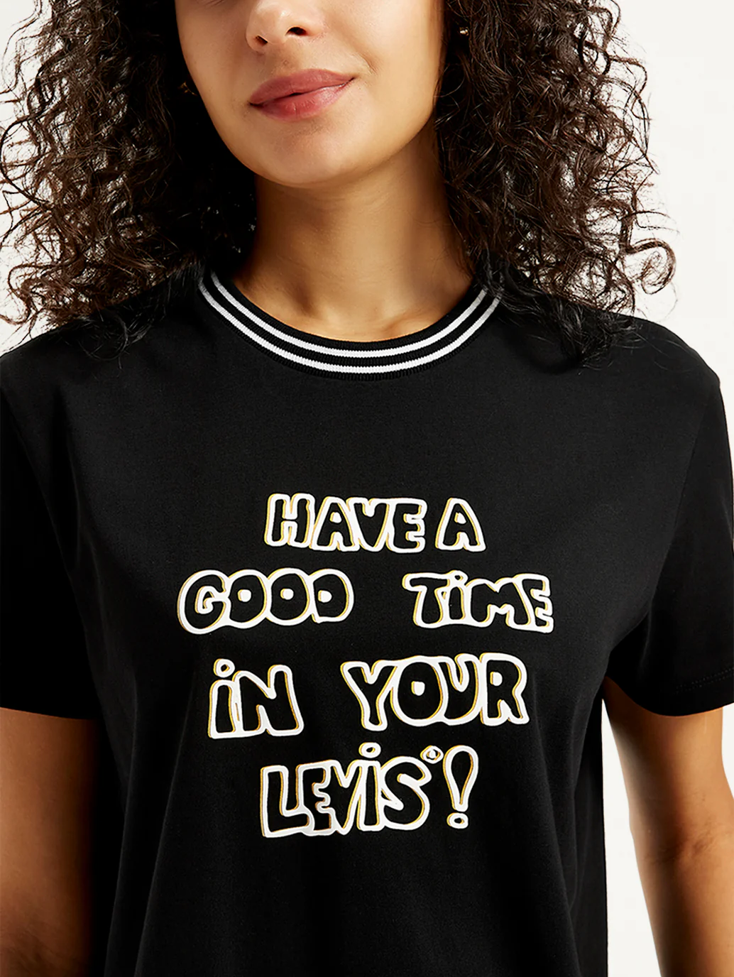 Women's Typographic Print Regular Fit T-Shirt - Image 5