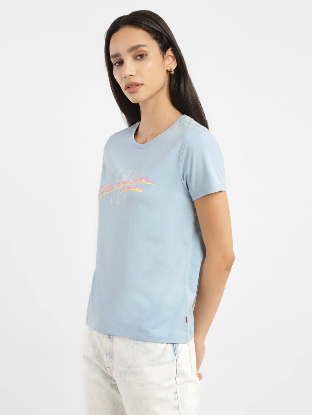 Women's Typography Crew Neck T-shirt - Image 4