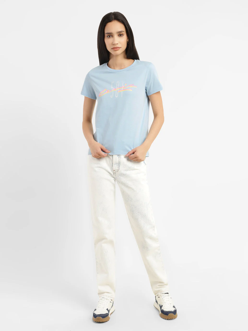 Women's Typography Crew Neck T-shirt - Image 6