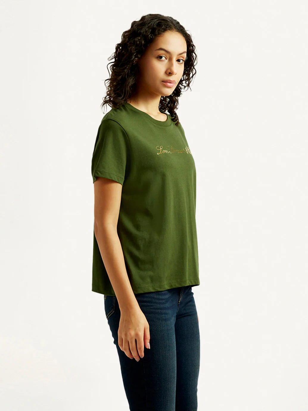 Women's Typography Crew Neck T-shirt - Image 5