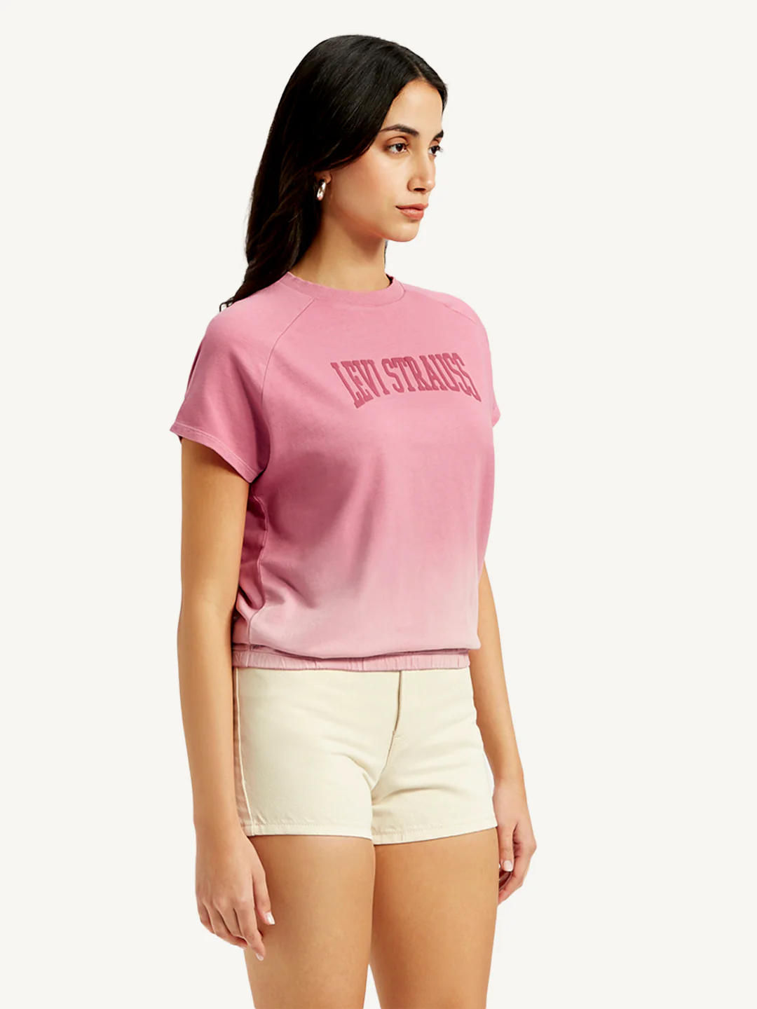 Women's Typography Pink Crew Neck Top - Image 4