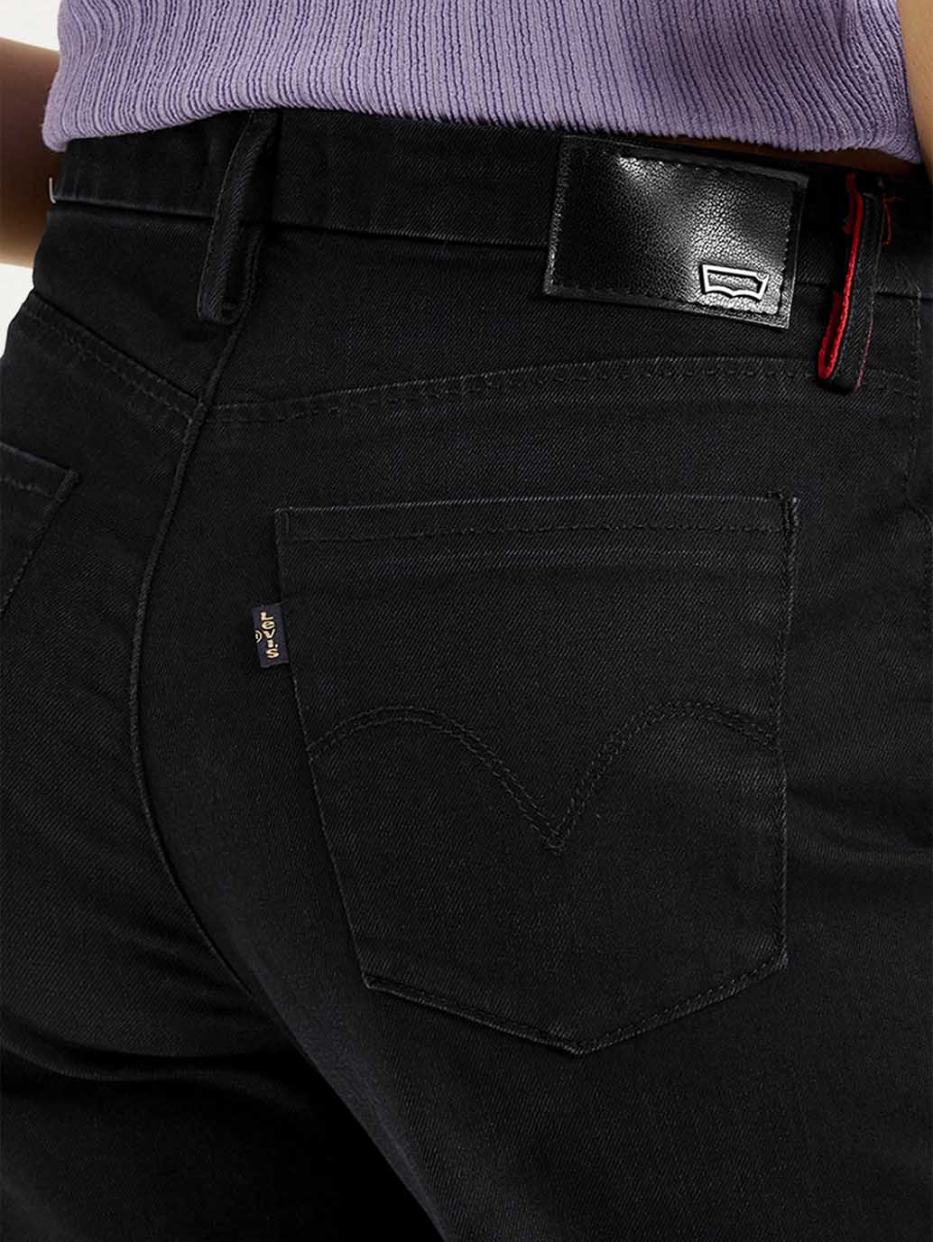 Women's Redloop Black Wide Leg Fit High Rise Jeans - Image 3