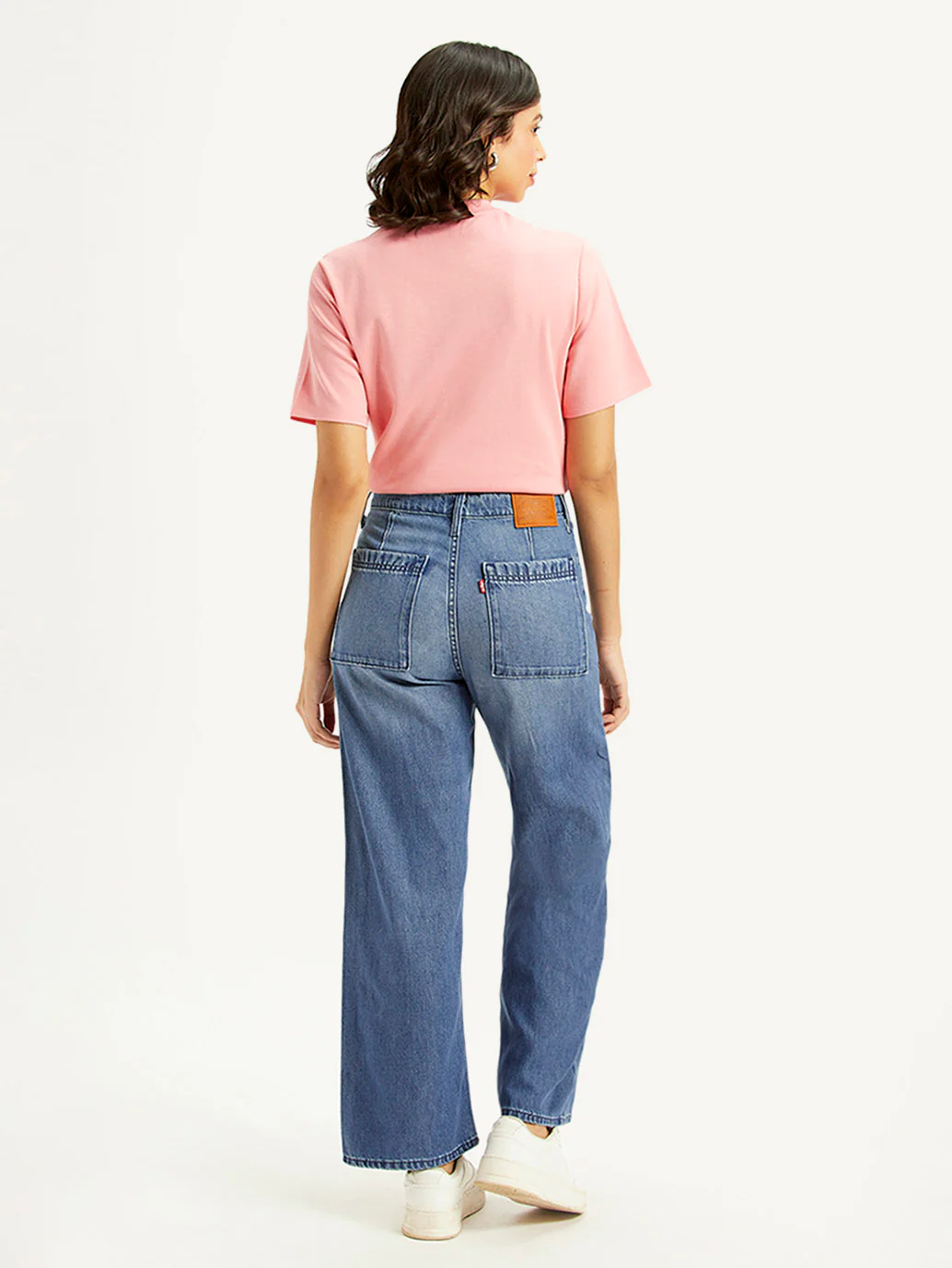 Women's Blue Mile High Wide Leg Fit High Rise Jeans - Image 3